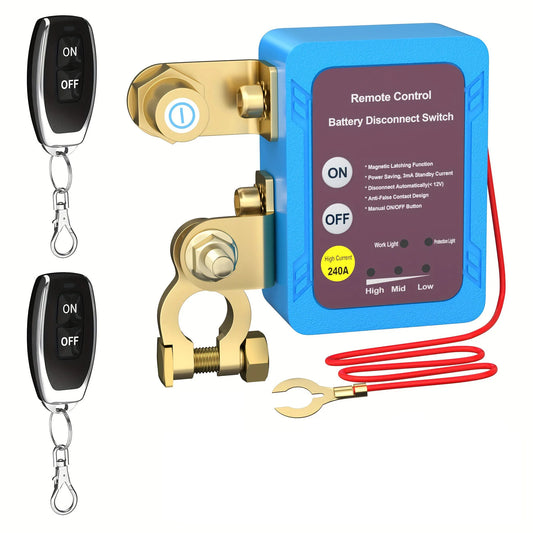 Staccabatteria auto 12V 240A con doppio telecomando wireless